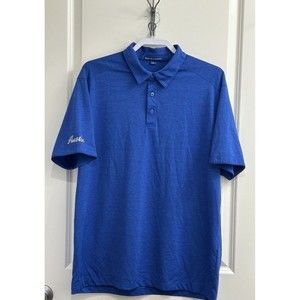 Port Authority Golf Polo Shirt Mens L Short‎ Sleeve Blue Workwear